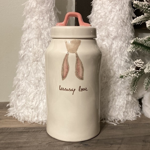 Rae Dunn TALL bunny love CANISTER - Picture 1 of 11